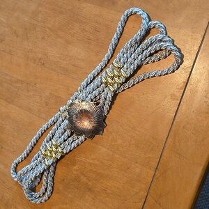 ILIS CLOISONNE BELT BUCKLE WITH ROPE BELT